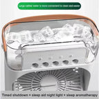 Frosty 3 In 1 New Fan AIr Conditioner Household Small Air Cooler LED Night Light Portable Humidifier Air Adjustment Fan Office Home Fan